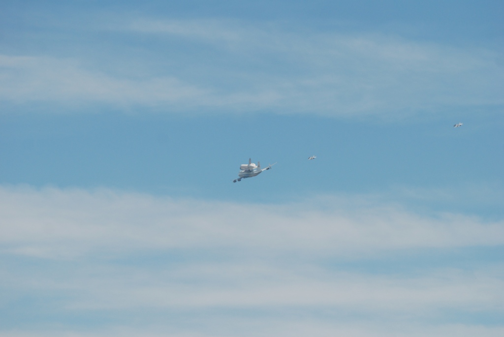 Space shuttle Endeavour's final flight_heading towards JPL, Pasadena, CA._Friday September 21, 2012
