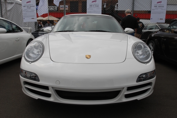 50th anniversary  of the Porsche 911 display_ White 2008 911 Carrera S / front view_California Festival of Speed_April 6, 2013