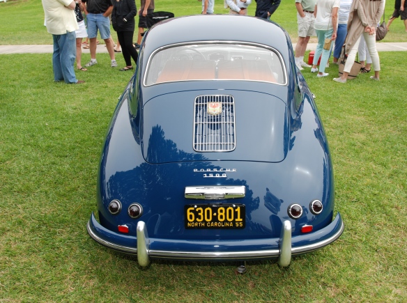 Blue Porsche 356 continental coupe_rear view_356 Club of California Dana Point Concours_ July 21, 2013